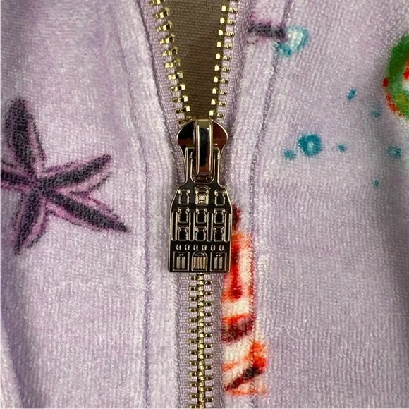 HILL HOUSE The Allie Zip Up Purple Sea Creatures Hoodie Jacket NWT - Picture 6 of 11